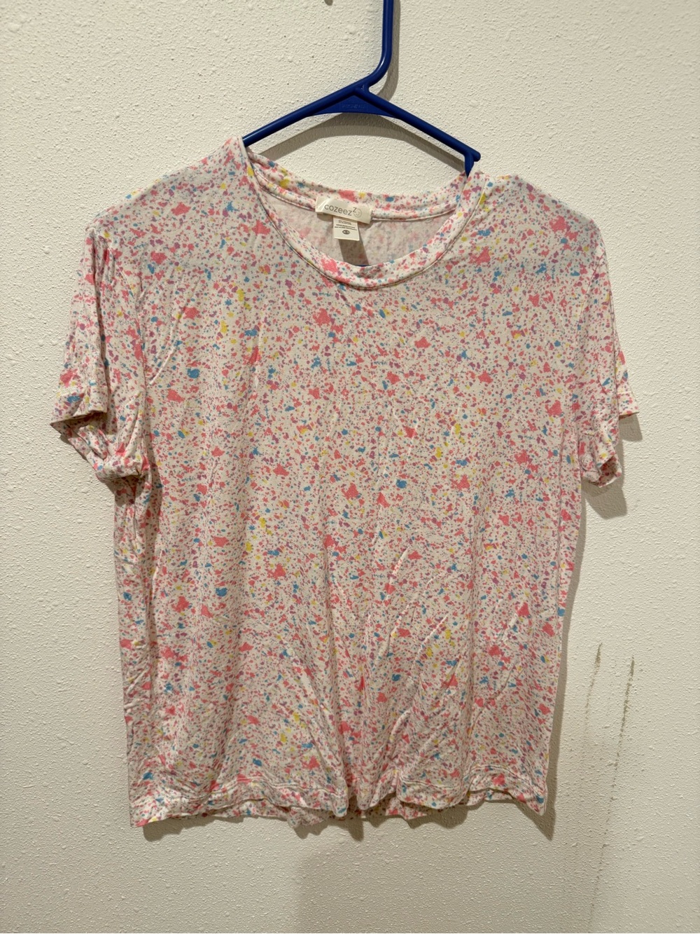 Women’s Cozy Floral Speckle Pajama Top - Pink